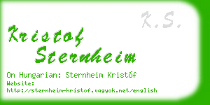 kristof sternheim business card